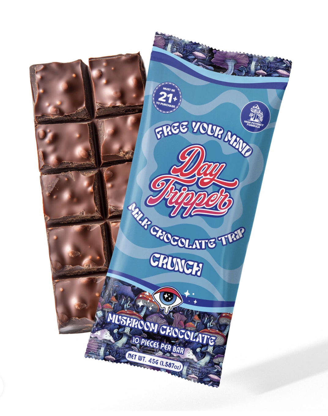 Day Tripper | Mushroom Chocolate Bar | Chocolate Crunch | Big Bar